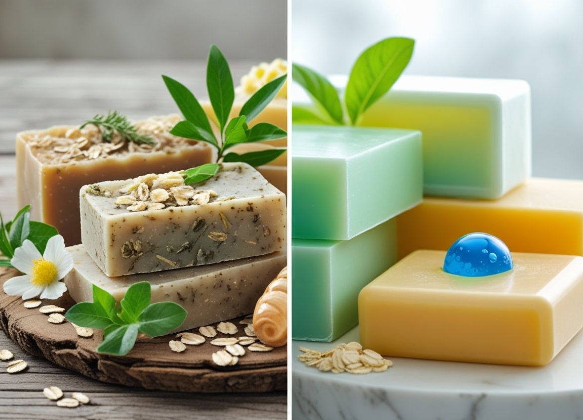 Discover the key differences between natural soap vs conventional soap. Learn about ingredients, skin benefits, and why natural options may be a healthier, eco-friendly choice.